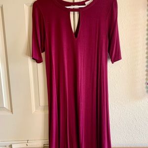 Women’s mid-length dress.